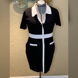 Fashion Nova Plus Size Black & White Dress
